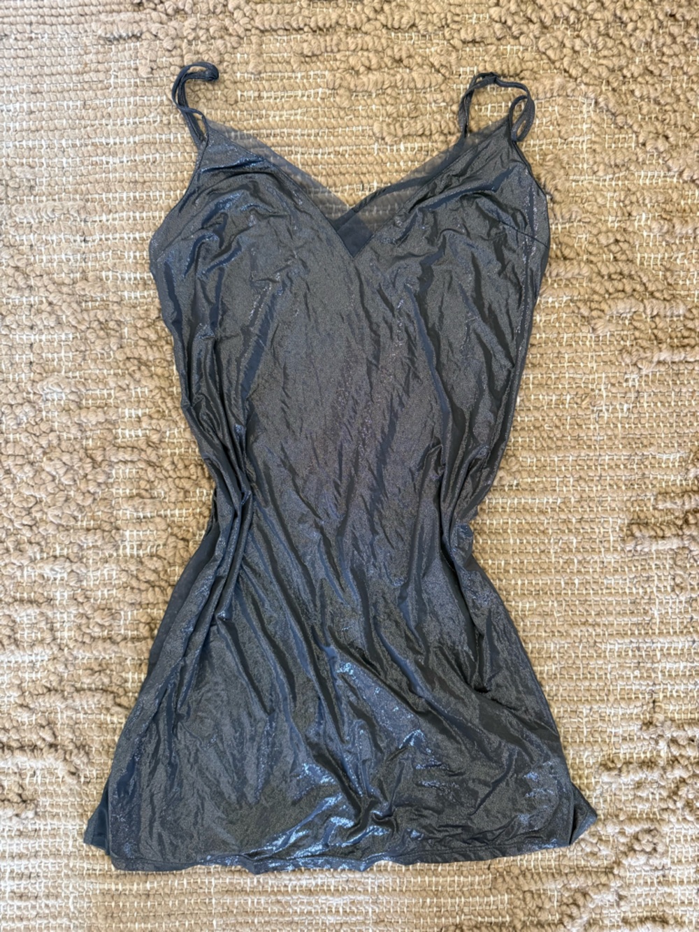 Victoria's Secret Dark Shimmery Strappy Slip Dress